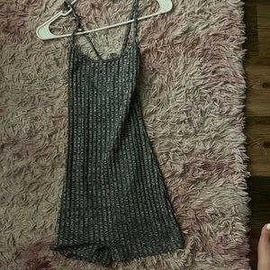 Tight gray romper